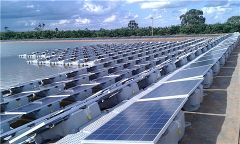 Floating solar panel farms