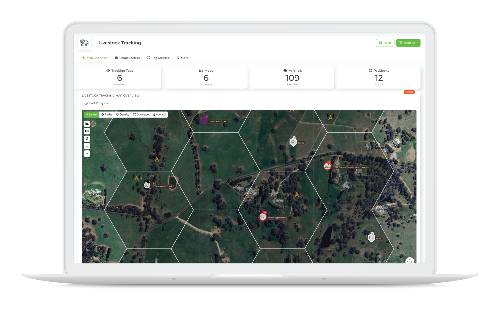 Livestock tracking dashboard